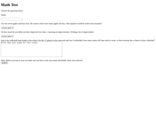 MathHW screenshot