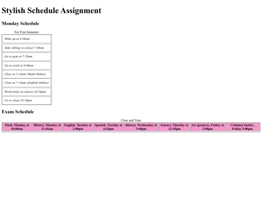 StylishScheduleAssignment screenshot