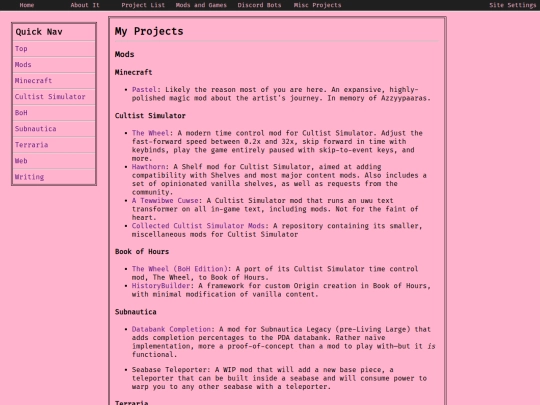 projectlist screenshot