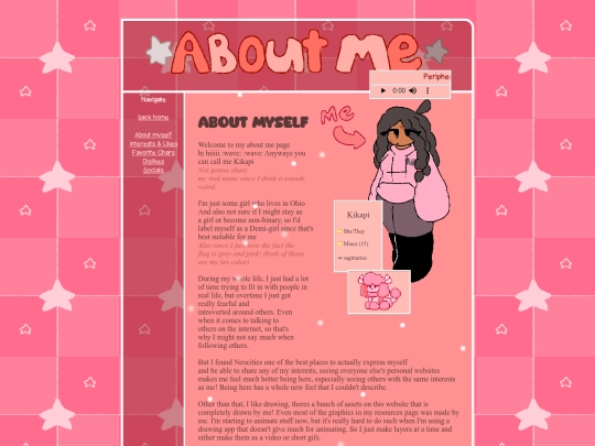 homepage/aboutme screenshot