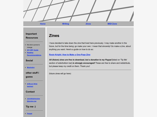 zines screenshot