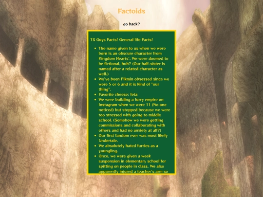 rehaul/factoids screenshot