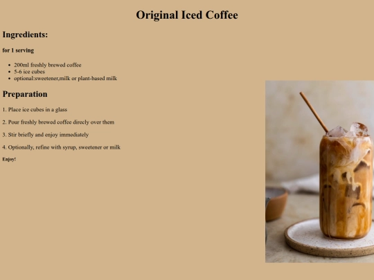 coffeerecipe screenshot