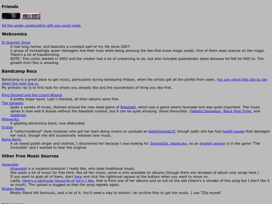 links screenshot