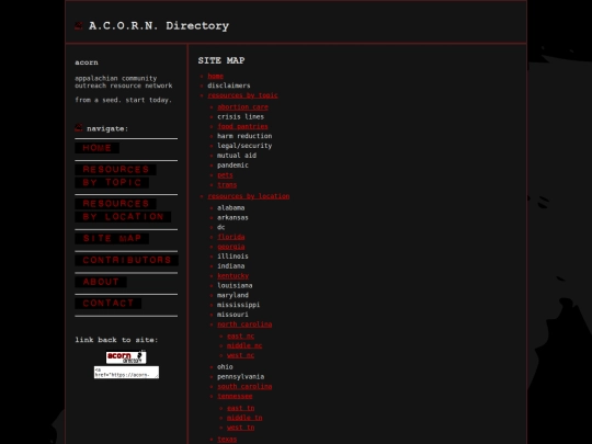 site-map screenshot