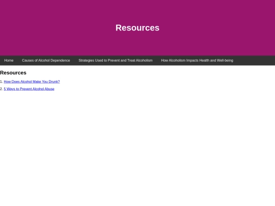 Resources screenshot