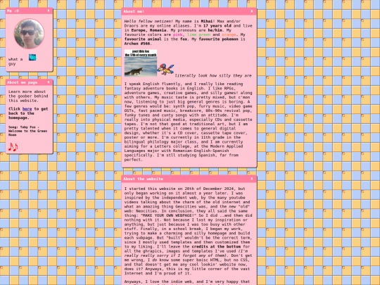 aboutme screenshot