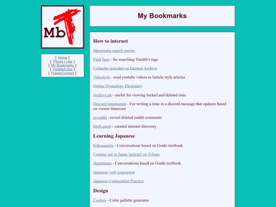 bookmarks screenshot