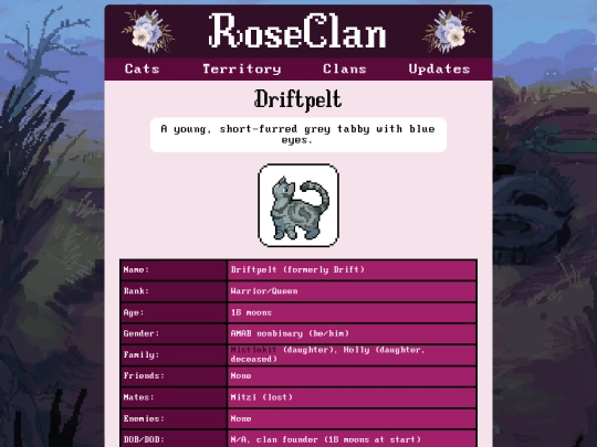 roseclancats/driftpelt screenshot