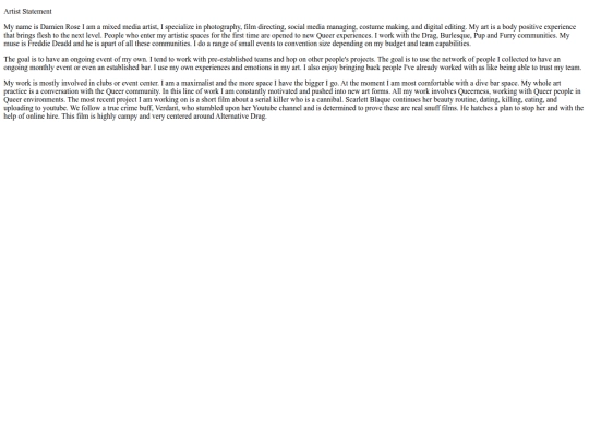 ArtistStatement screenshot
