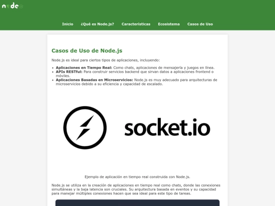 secciones/casos screenshot