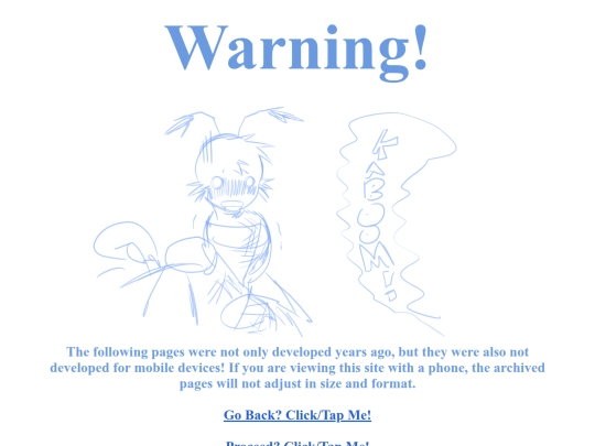archivedwebpages/warning screenshot