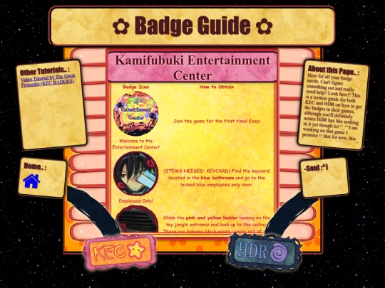 kamifubukientertainmentcenter/badgesguide screenshot