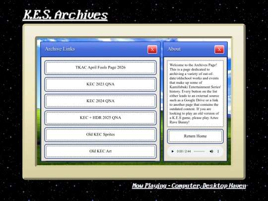 test/archivestest screenshot