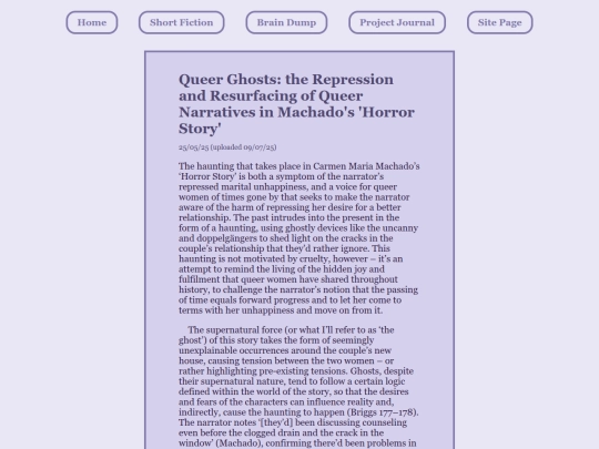brain-dump/queer ghosts screenshot