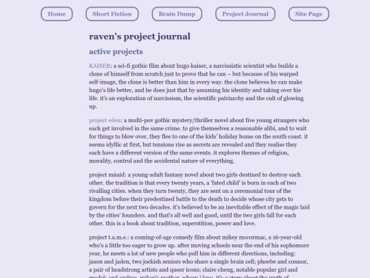 project-journal screenshot