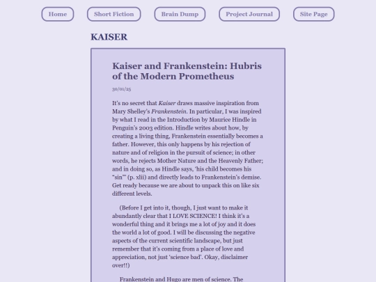 project-journal/kaiser-and-frankenstein screenshot