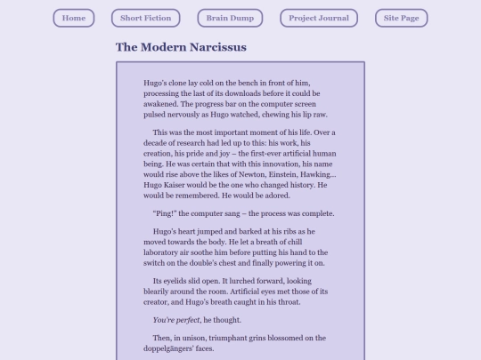 short-fiction/modern-narcissus screenshot