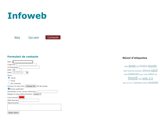 pagines/contacte screenshot