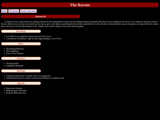 RavensPages/amancio screenshot