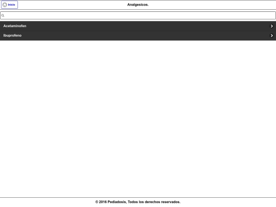 analgesicos screenshot