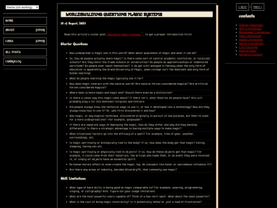 posts/2023-08-14-Worldbuilding-Questions-Magic-Systems screenshot