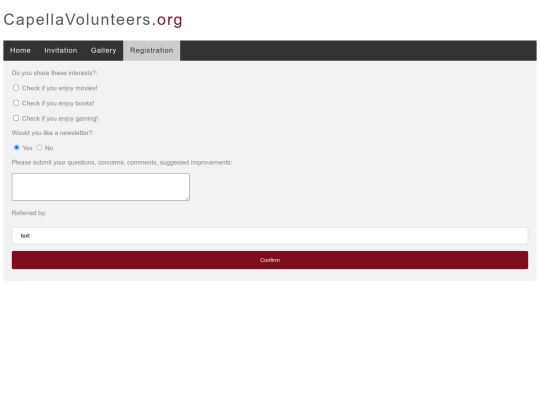 interests screenshot