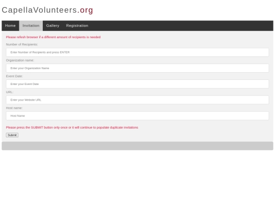 invitation screenshot