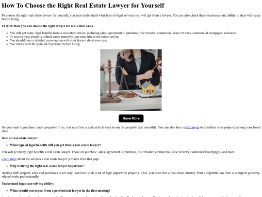 HowToChoosetheRightRealEstateLawyerforYourself screenshot