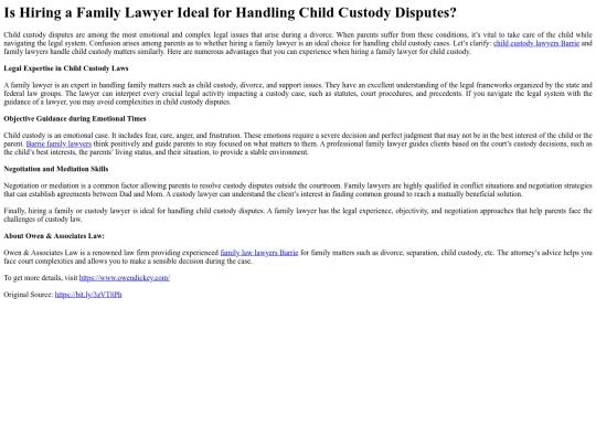 IsHiringaFamilyLawyerIdealforHandlingChildCustodyDisputes screenshot