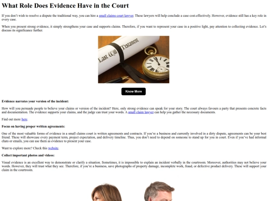 WhatRoleDoesEvidenceHaveintheCourt screenshot