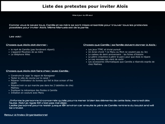 listedespretextes screenshot