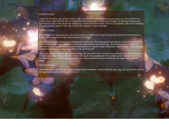 diary screenshot