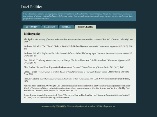 bibliography screenshot