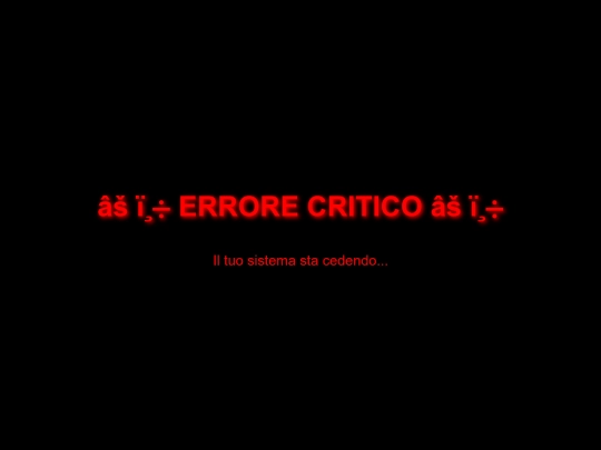 errore screenshot