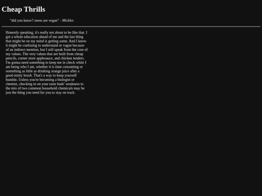 notes/cheap-thrills screenshot