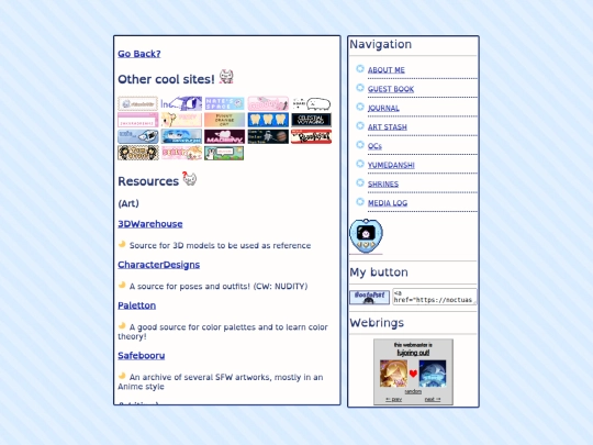Links screenshot