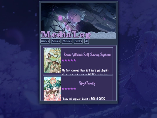 medialog/books screenshot