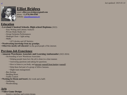 resume screenshot