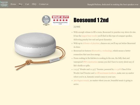 e-commerce/sound screenshot