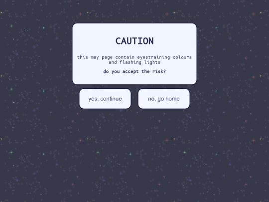 hoard/disclaimer screenshot
