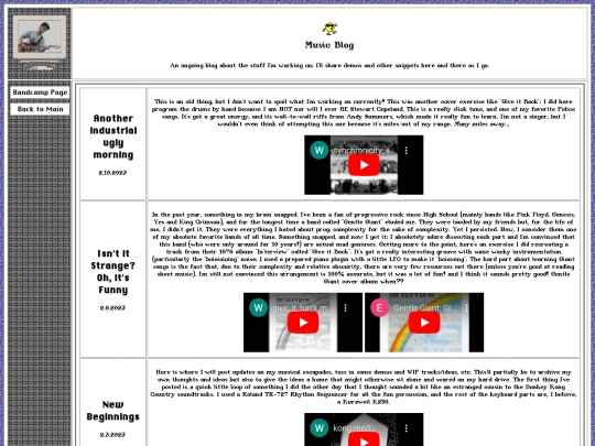 music-blog screenshot