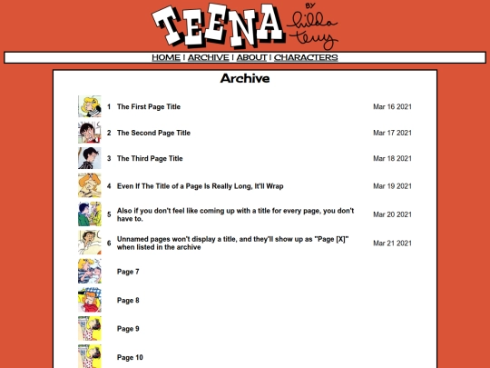 archive screenshot