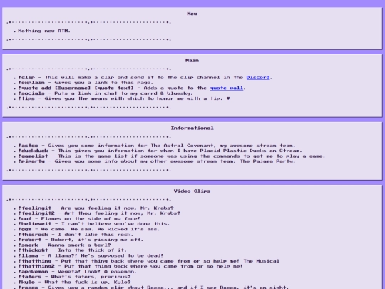 commands screenshot