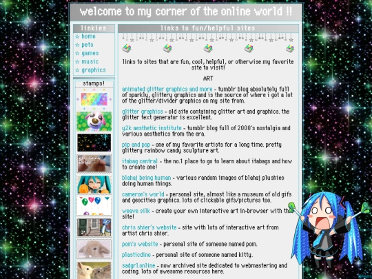 links screenshot