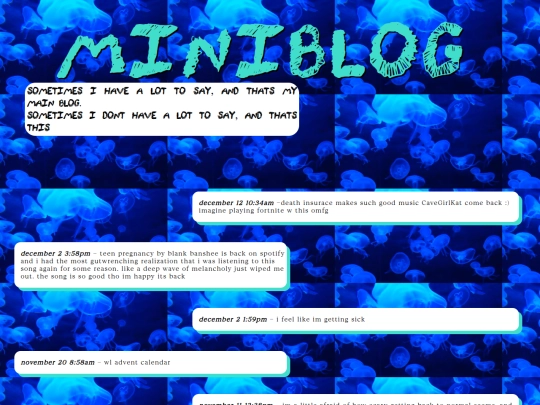 blog/miniblog screenshot
