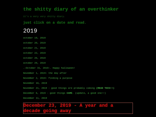 diary screenshot