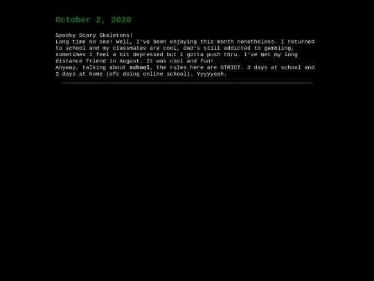 diary/02102020 screenshot