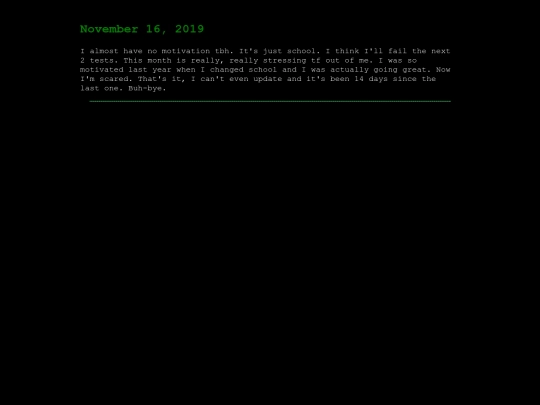diary/16112019 screenshot