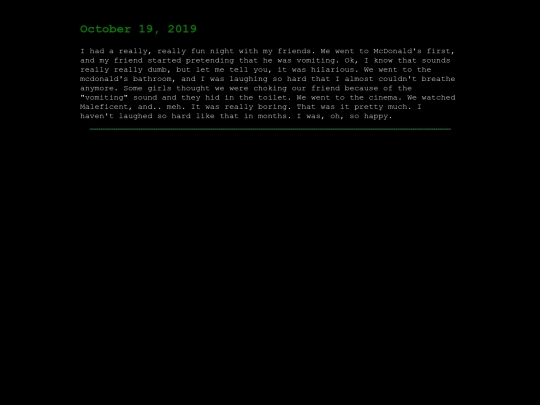 diary/19102019 screenshot